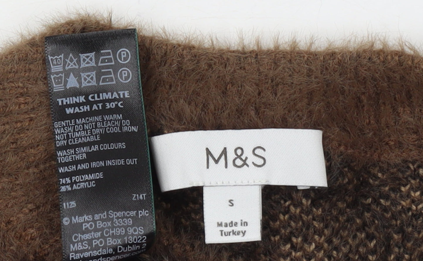 Marks and Spencer Women’s Brown Leopard Print Knit Jumper Size S