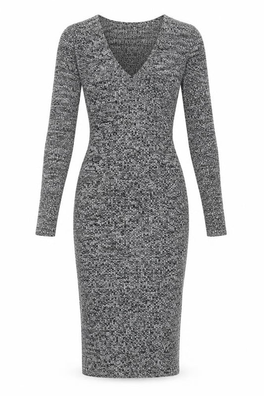Miss Selfridge Women’s Grey Knit Bodycon Dress Size 8