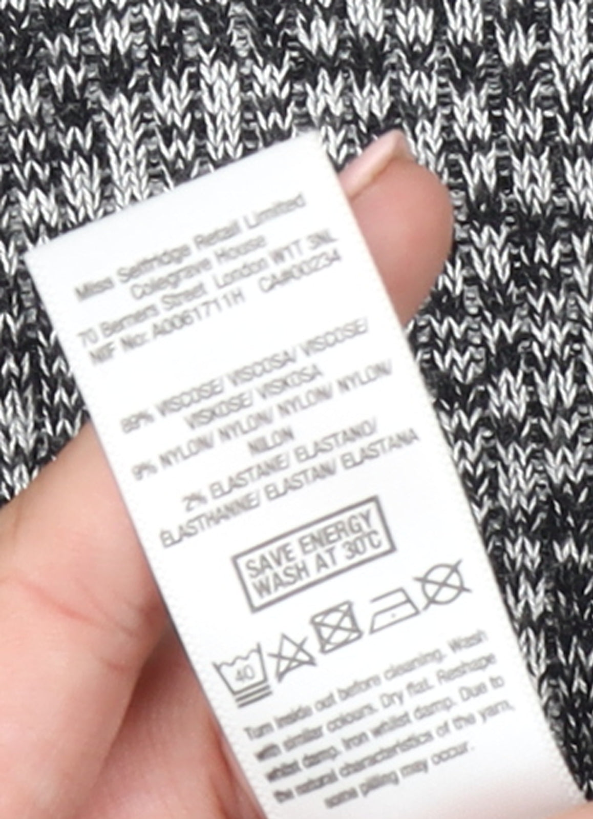 Miss Selfridge Women’s Grey Knit Bodycon Dress Size 8