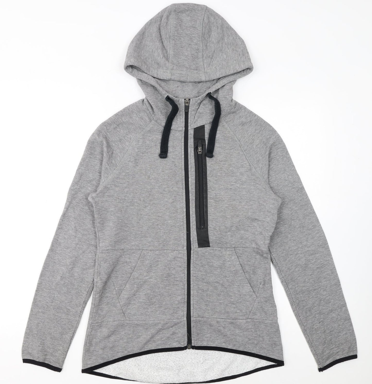 Crane Womens Grey Full Zip Hooded Sweatshirt Small 8-10
