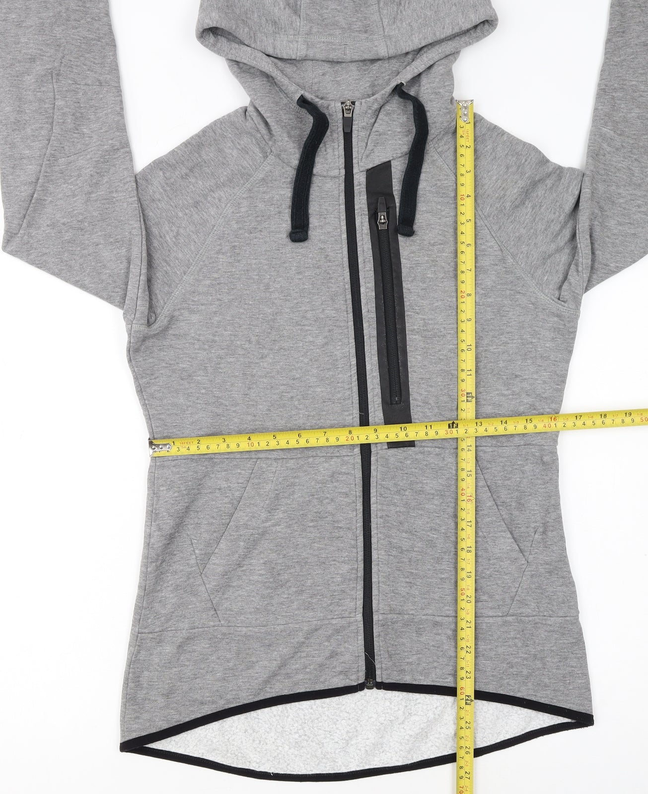 Crane Womens Grey Full Zip Hooded Sweatshirt Small 8-10