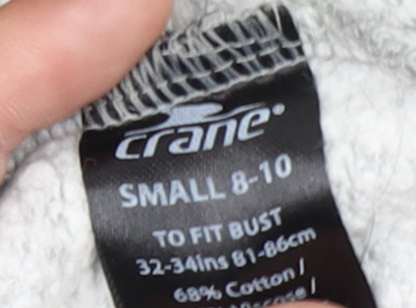 Crane Womens Grey Full Zip Hooded Sweatshirt Small 8-10