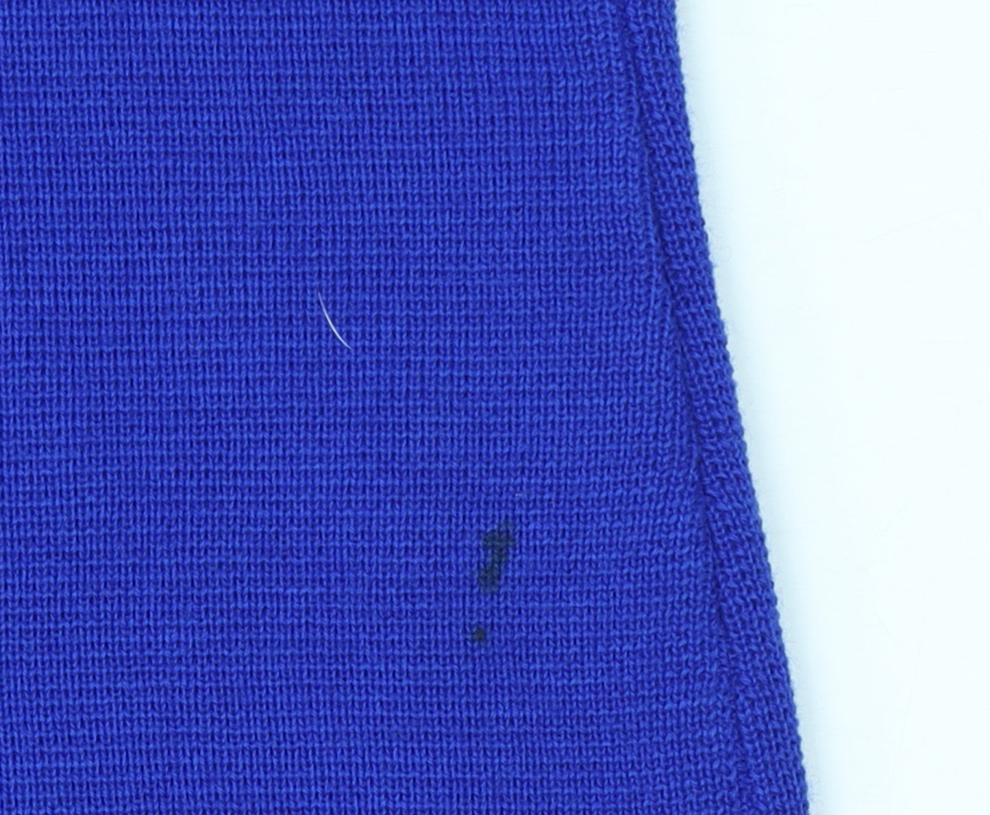 C&D Women’s Blue Wool Cardigan Size 12 V-Neck Geometric Classic Knit