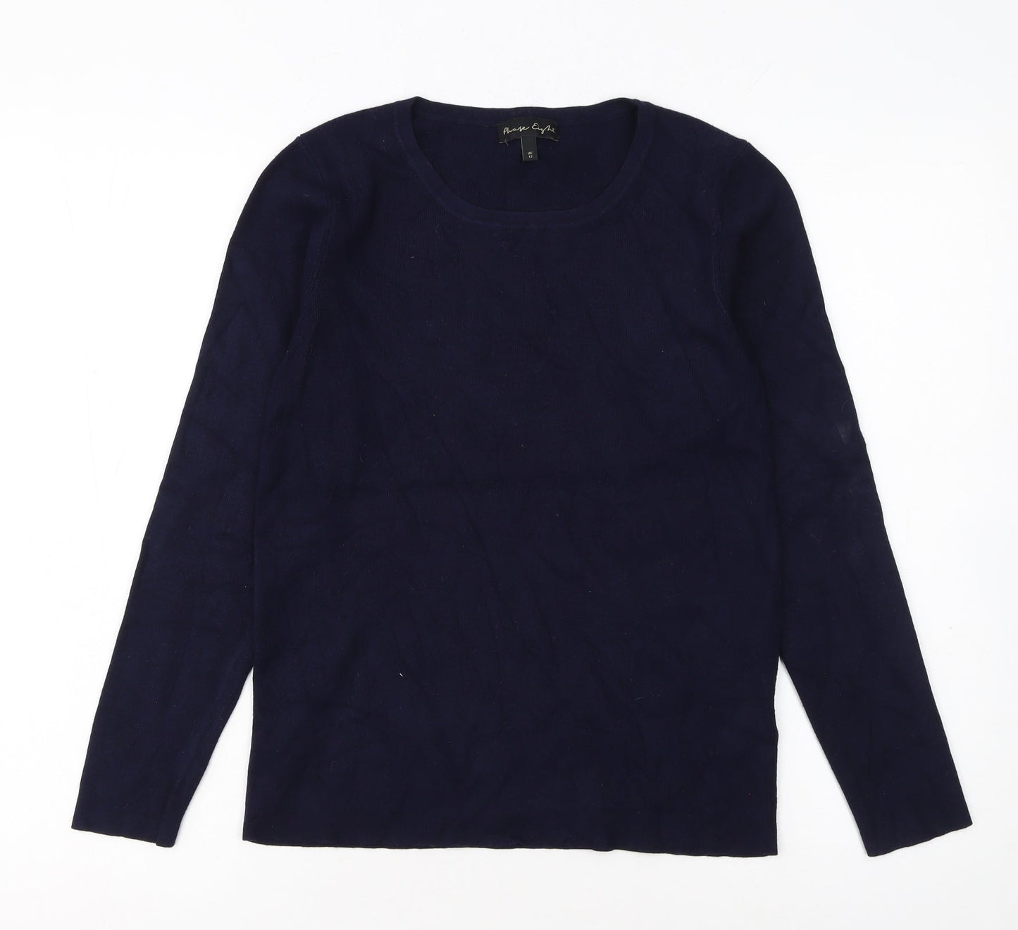 Phase Eight Women’s Blue Viscose Long Sleeve Pullover Jumper UK 12