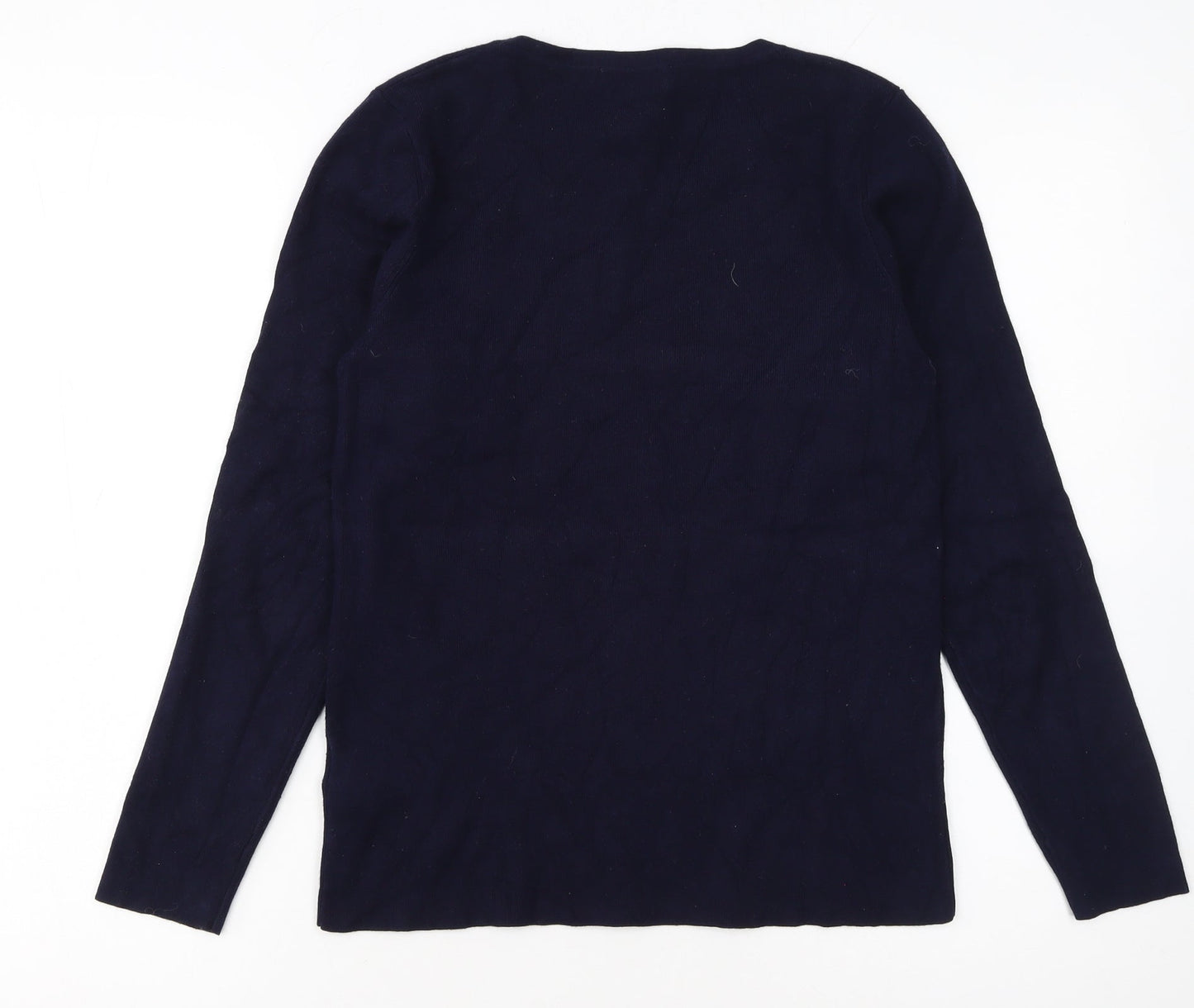 Phase Eight Women’s Blue Viscose Long Sleeve Pullover Jumper UK 12