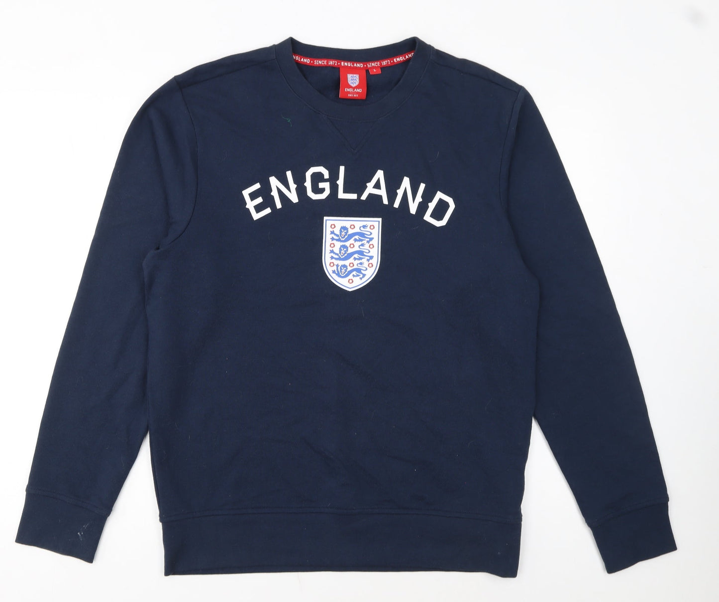 England Men's Blue Crew Neck Pullover Sweatshirt Size L