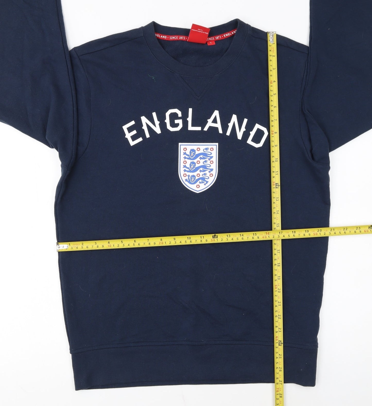 England Men's Blue Crew Neck Pullover Sweatshirt Size L