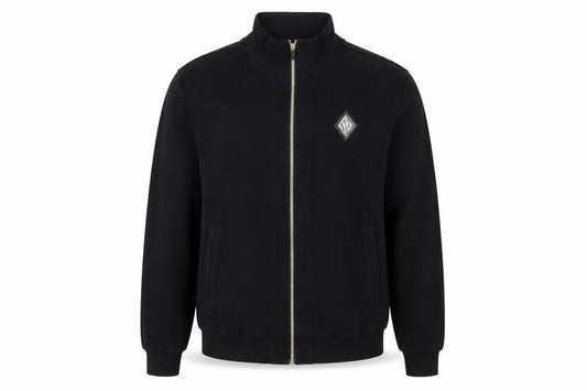BE VIP Men’s Black XL Track Jacket Cotton Blend Zip Up