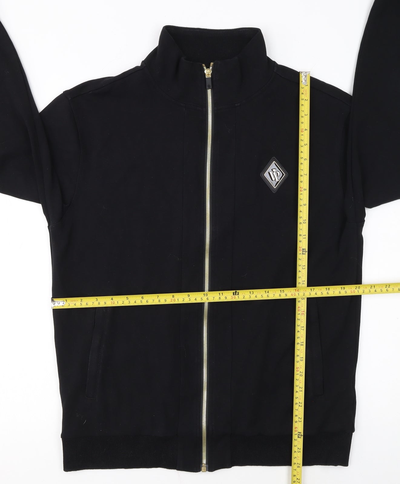BE VIP Men’s Black XL Track Jacket Cotton Blend Zip Up