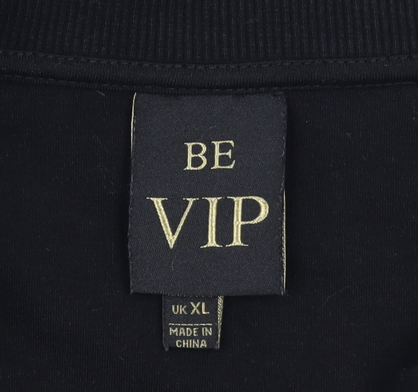 BE VIP Men’s Black XL Track Jacket Cotton Blend Zip Up