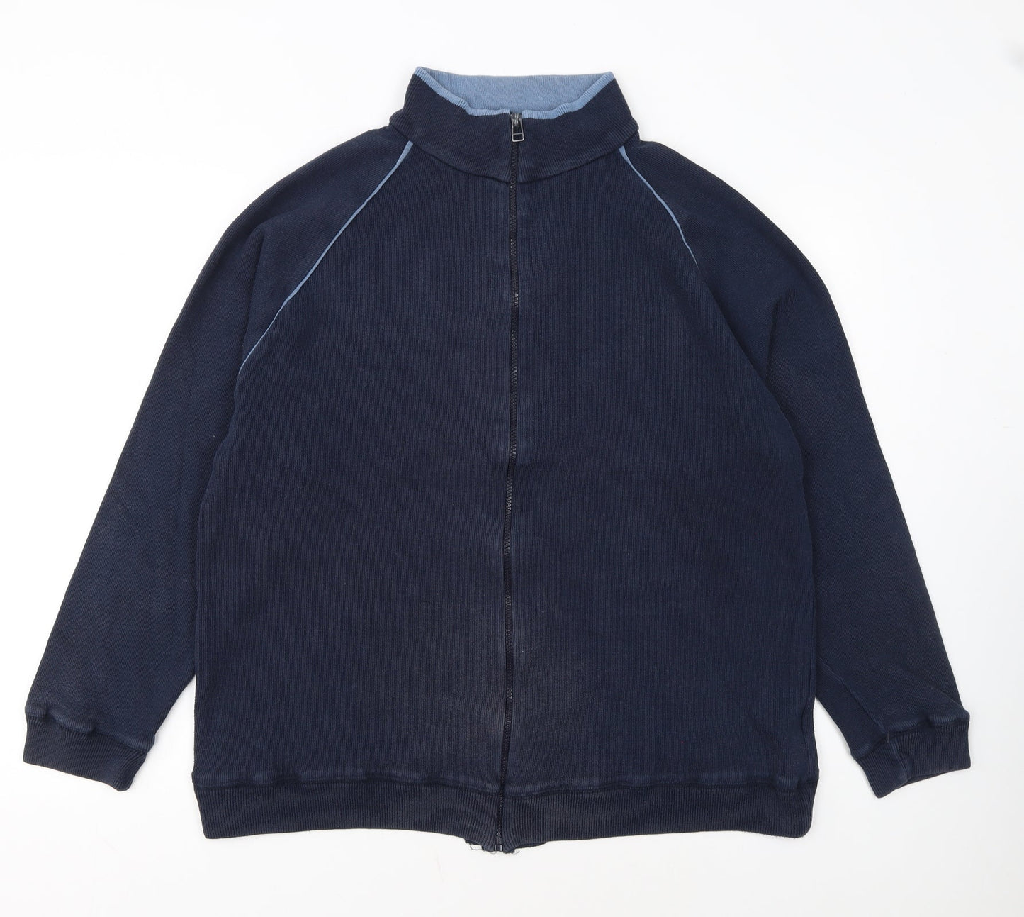 Petroleum Performance Men's Blue Full Zip Knit Jumper M