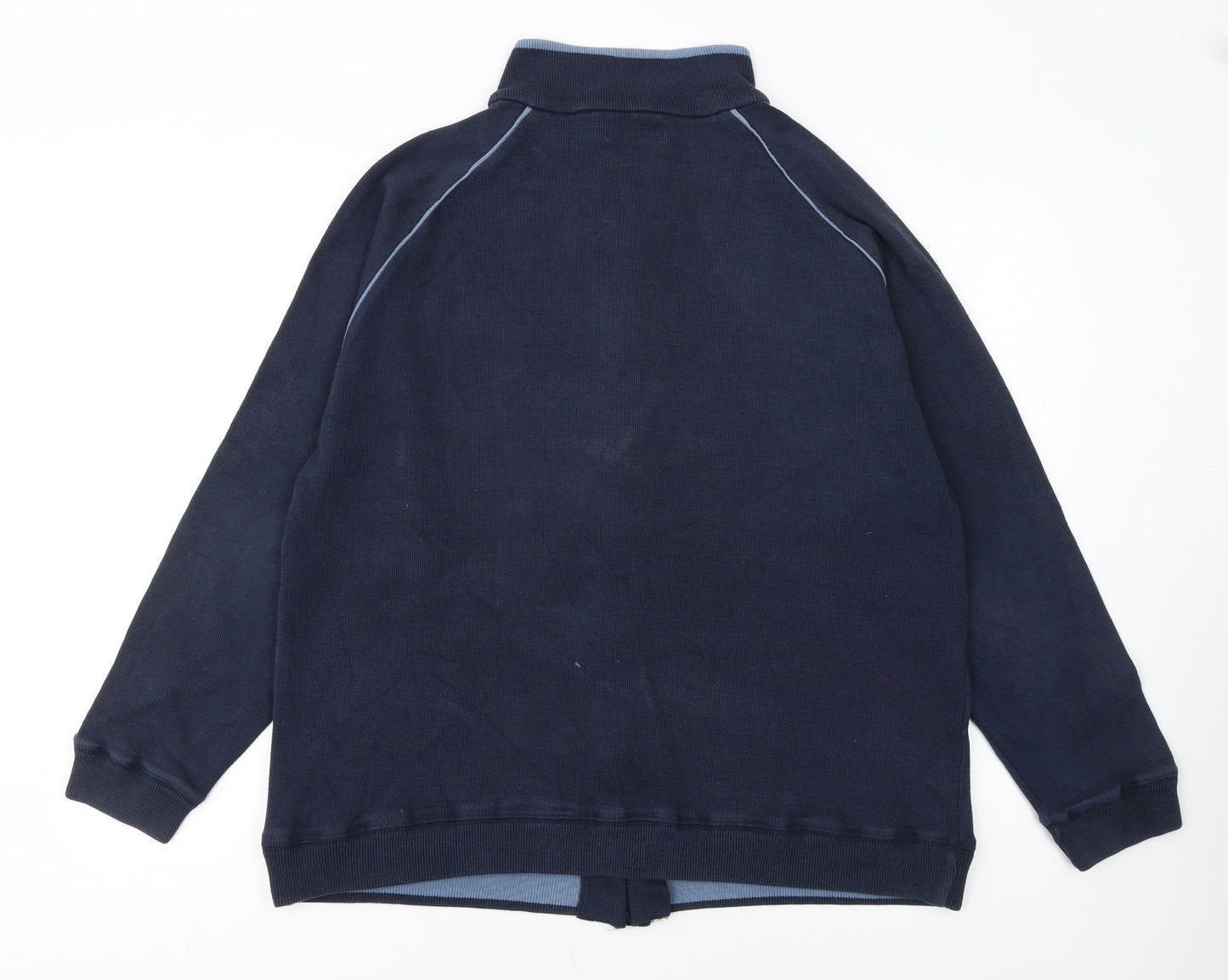 Petroleum Performance Men's Blue Full Zip Knit Jumper M