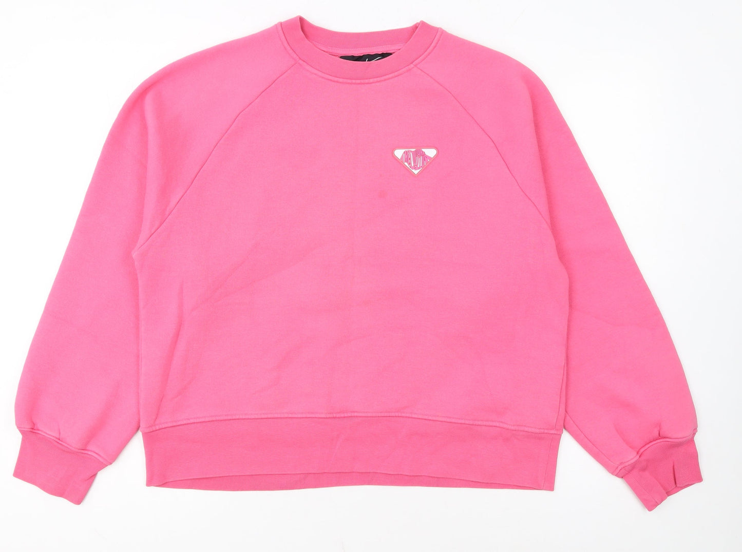 Couture Women's Pink Crew Neck Pullover Sweatshirt UK 8