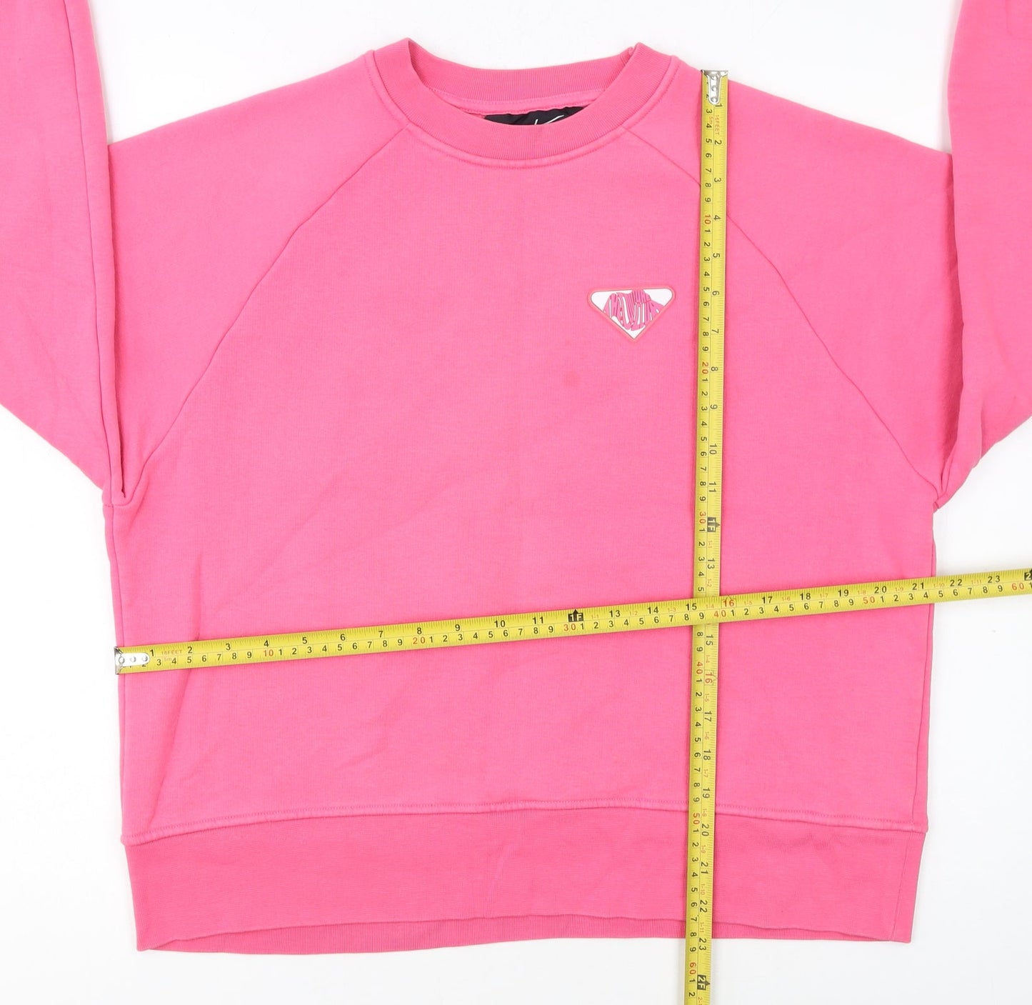 Couture Women's Pink Crew Neck Pullover Sweatshirt UK 8