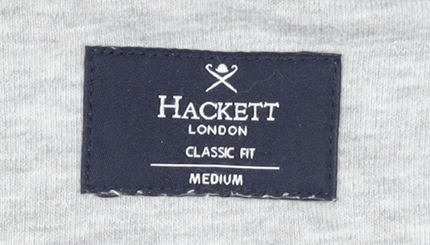 Hackett London Men's Grey Classic Fit Cotton Sweatshirt Medium