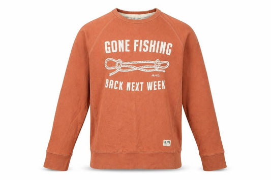 Jack & Jones Men's Orange Crew Neck Pullover Sweatshirt L Graphic Print
