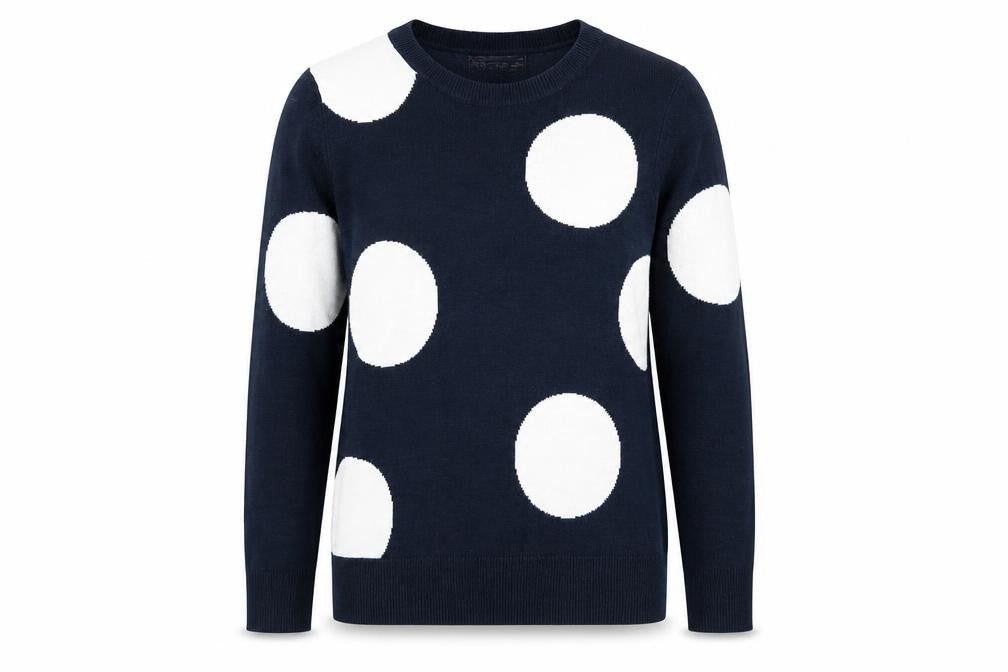 Marks & Spencer Women’s Blue Polka Dot Acrylic Jumper Size 10