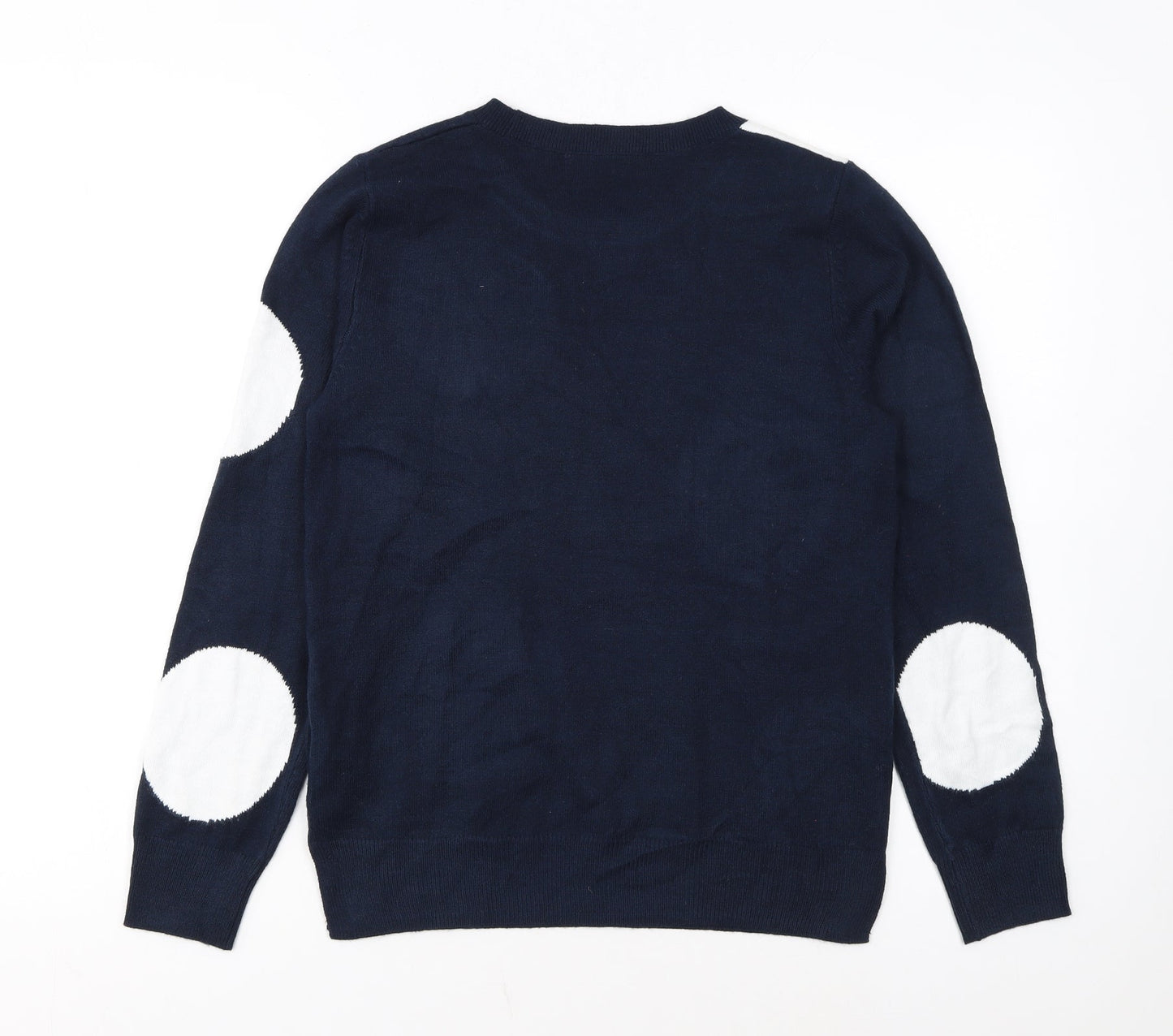Marks and Spencer Women’s Blue Polka Dot Acrylic Jumper Size 10