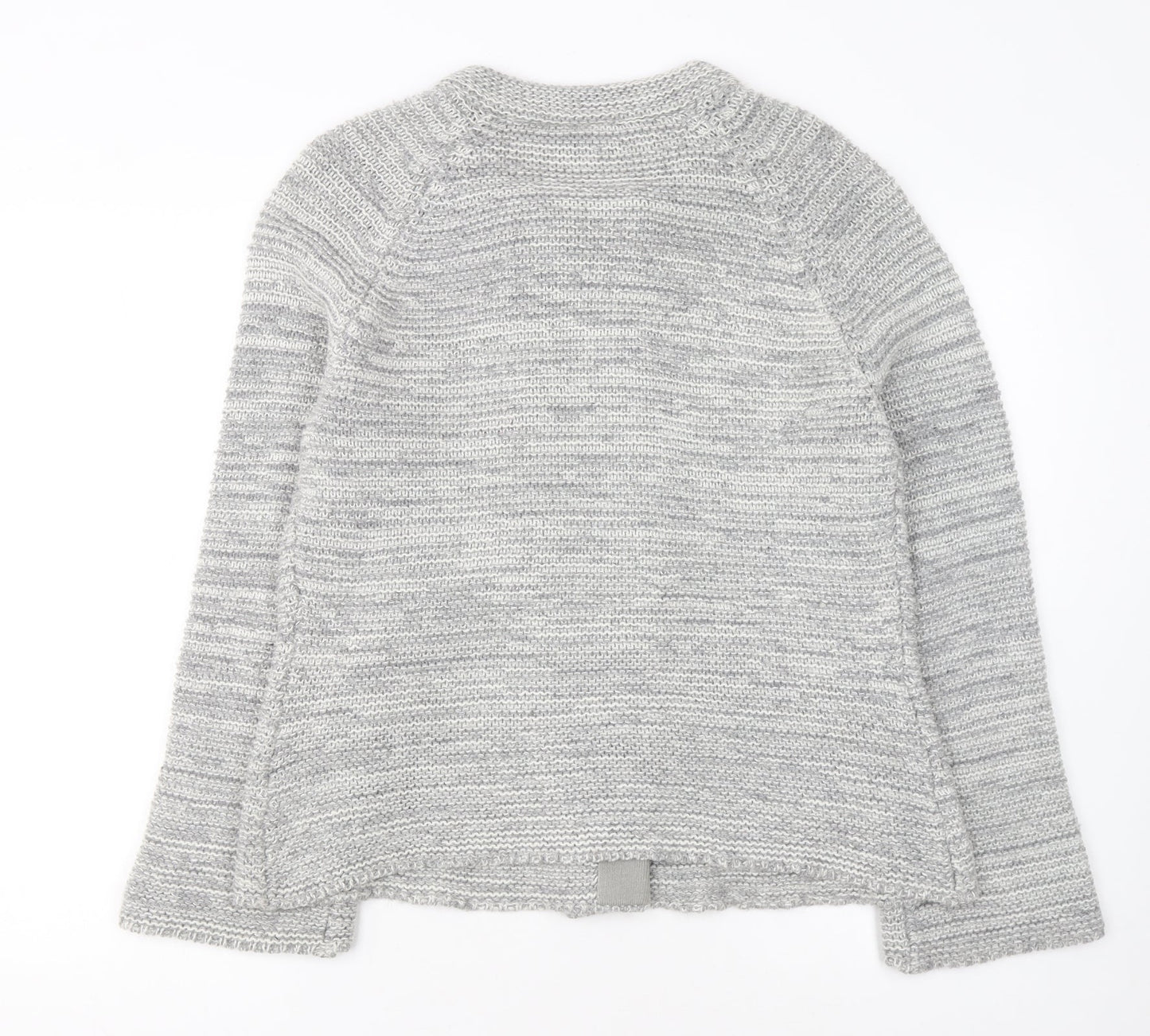Wallis Women Grey Chunky Knit Button Cardigan M