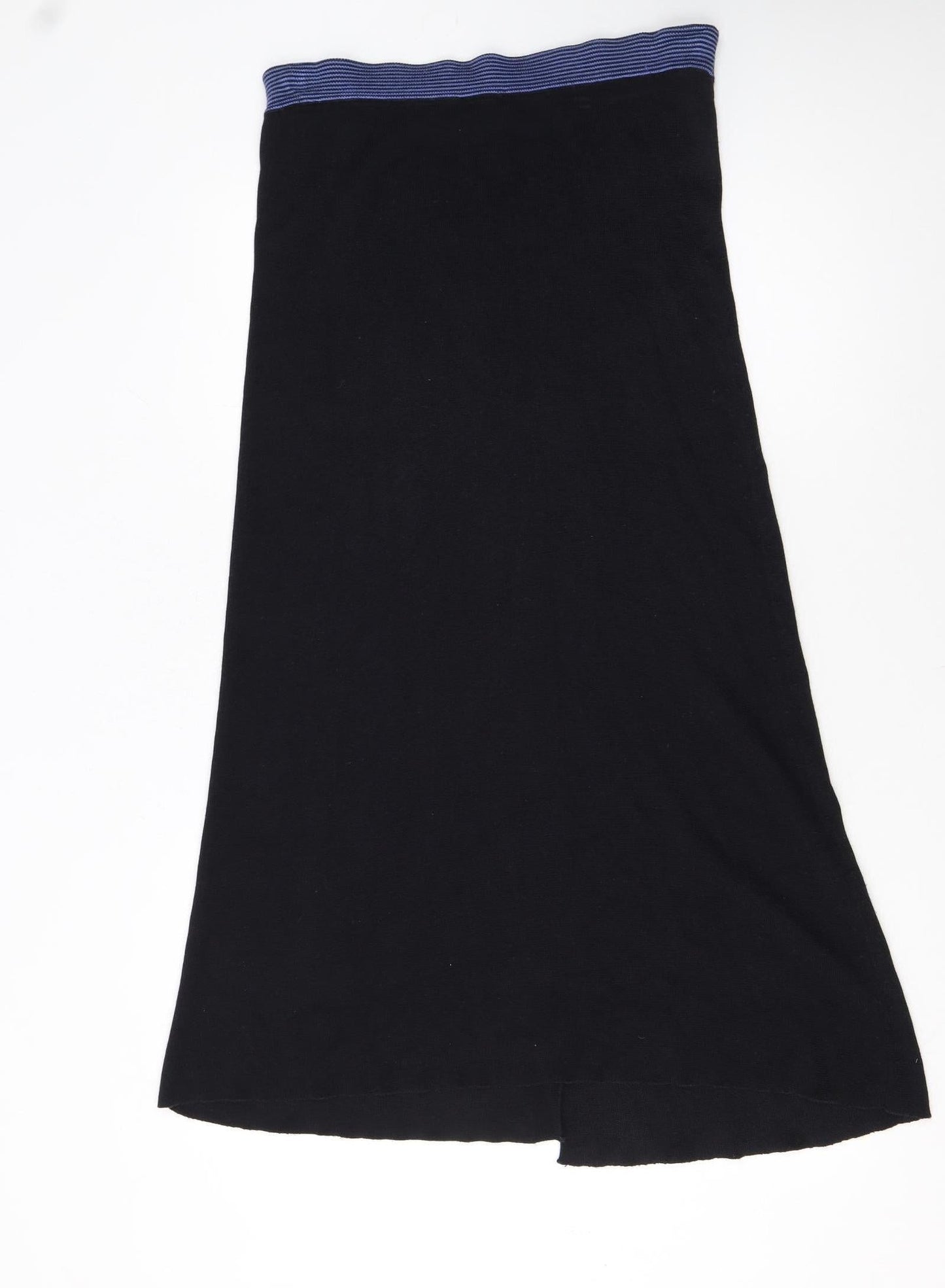Planet Women’s Black A-Line Knit Midi Skirt Size M Button Front