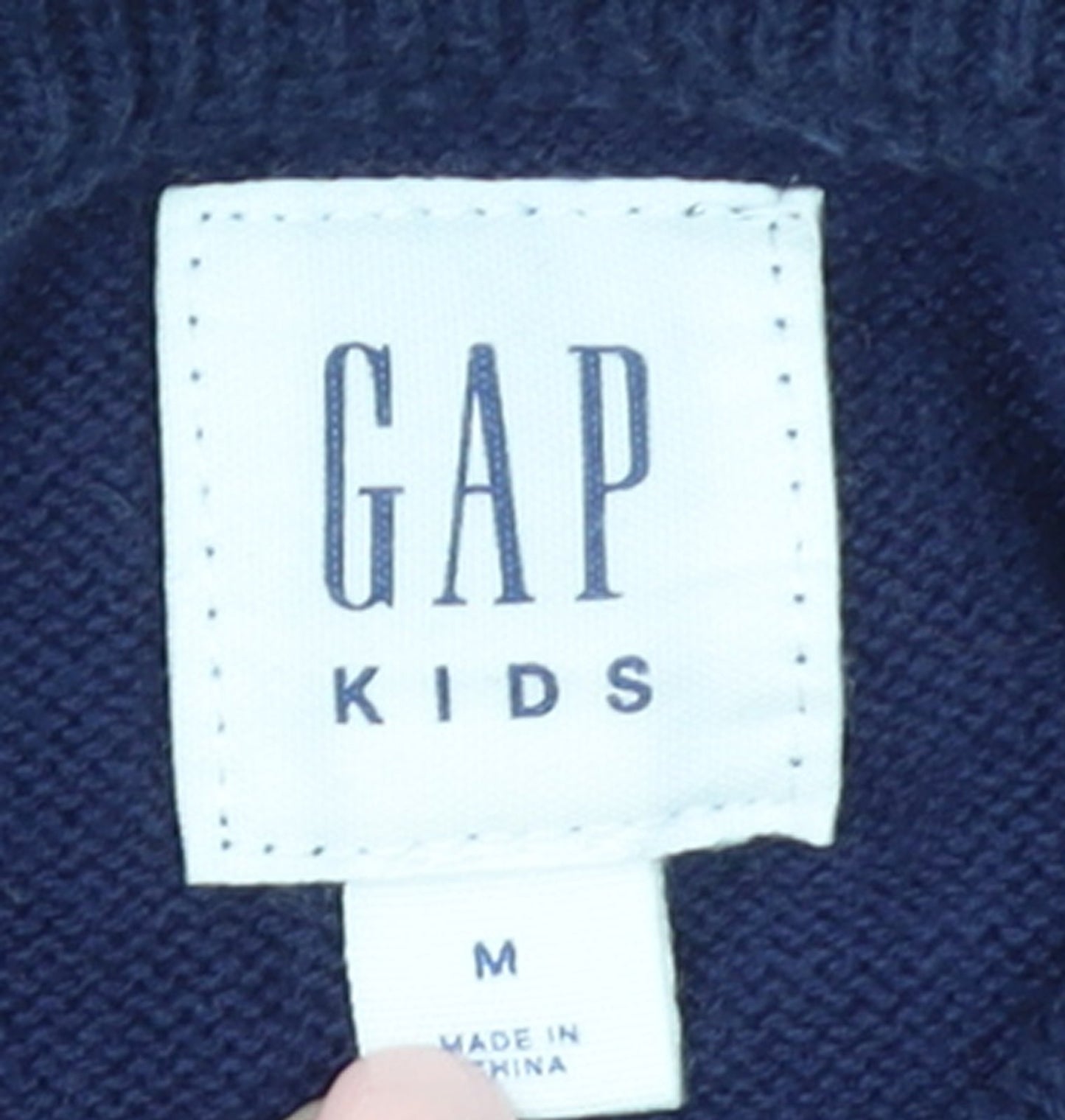 GAP Kids Boys Navy Blue Shark Graphic Cotton Pullover Jumper 8-9 Years