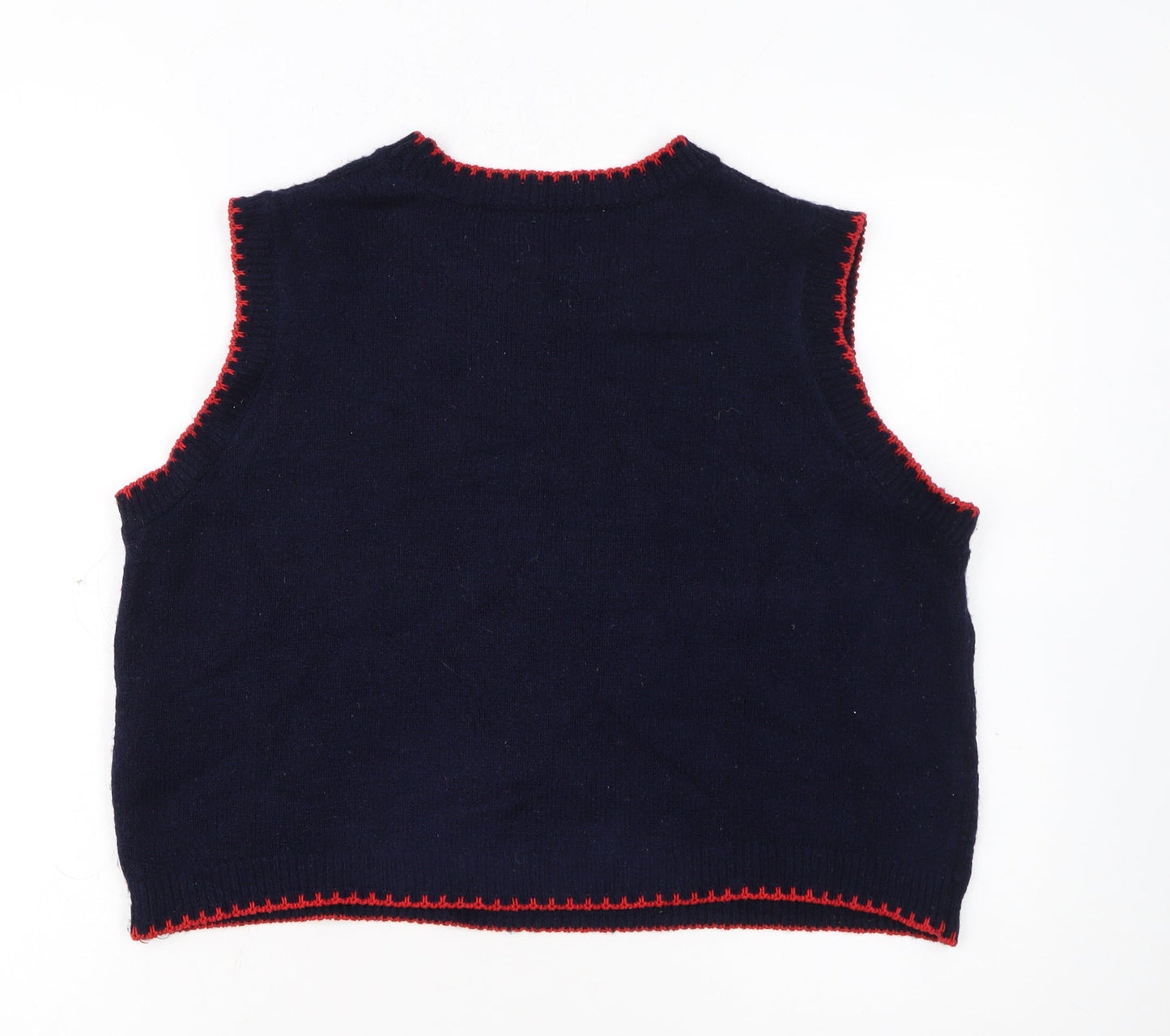 ASOS DESIGN Women’s Blue Lobster Knit Sleeveless Jumper Vest Size S
