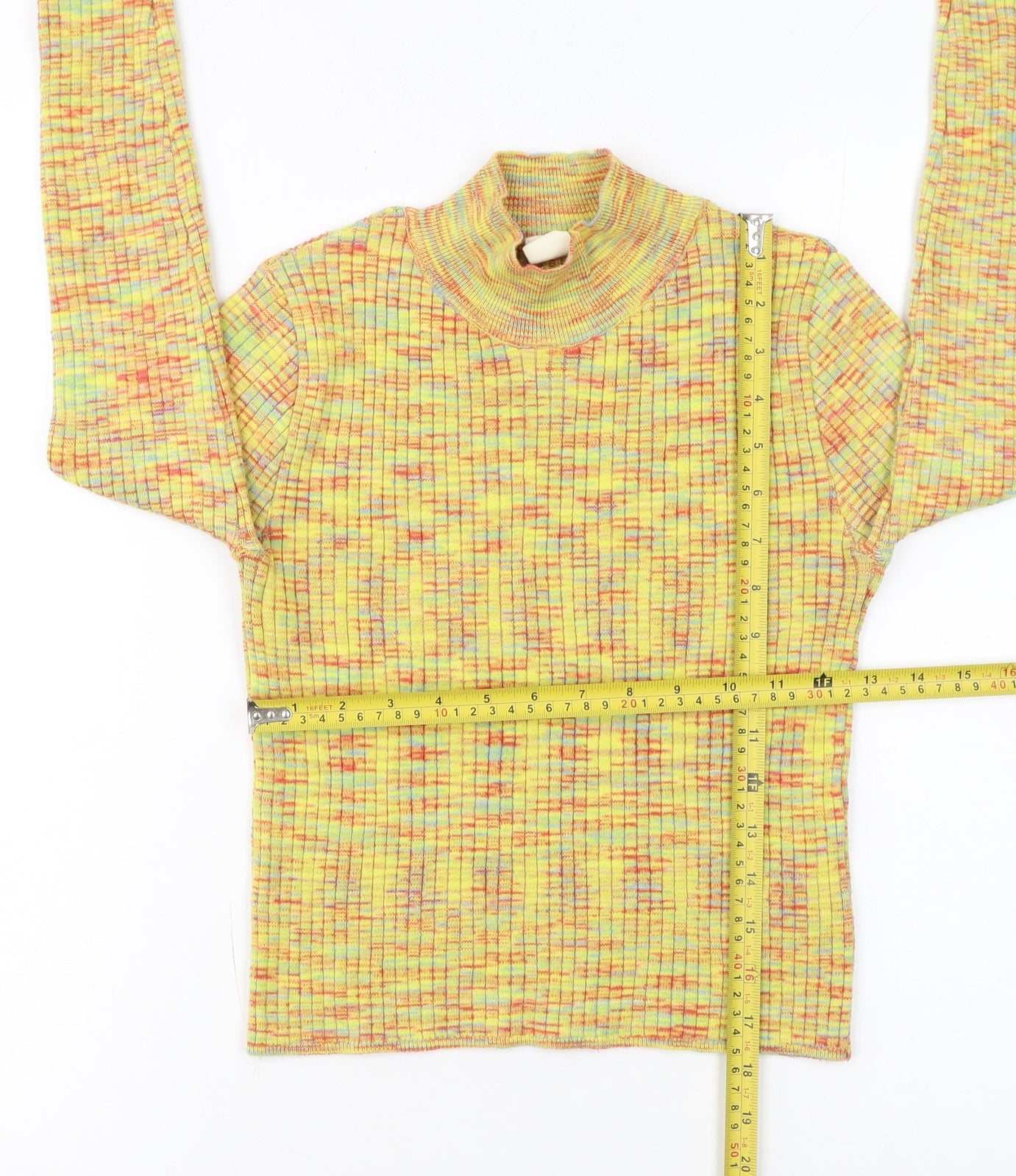 Urban Outfitters Women’s Multicoloured Mock Neck Slim Pullover Jumper Size S