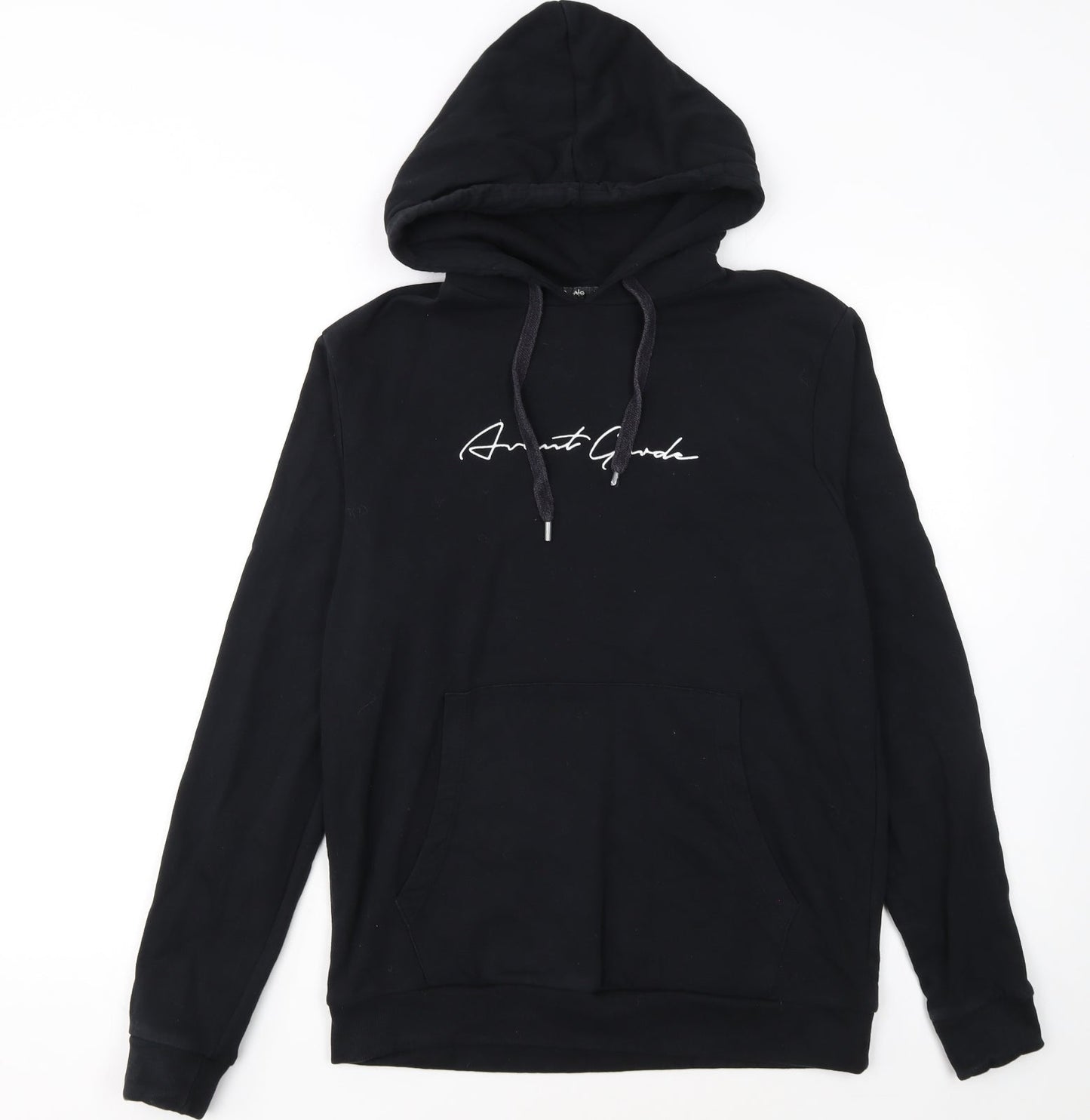 Avant Garde Paris Men's Black Pullover Hoodie M Logo Graphic Sweatshirt
