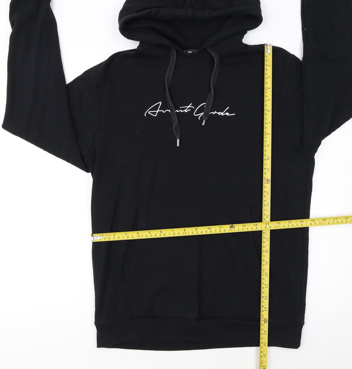 Avant Garde Paris Men's Black Pullover Hoodie M Logo Graphic Sweatshirt