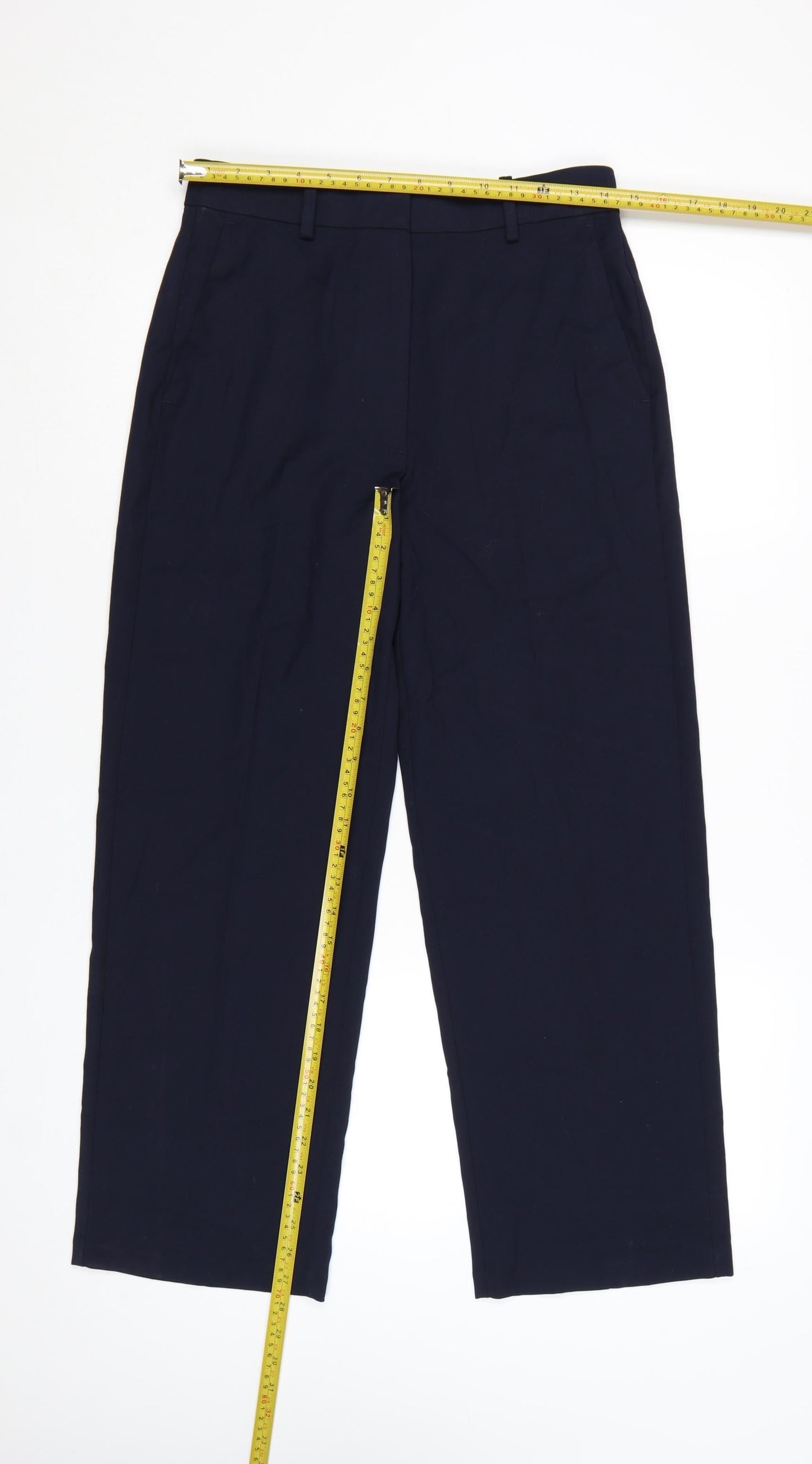 Marks and Spencer Women's Blue Size 10 Straight Leg Trousers