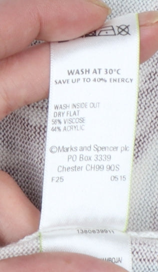 Marks and Spencer Womens Multicoloured Floral Long Sleeve Cardigan UK 10