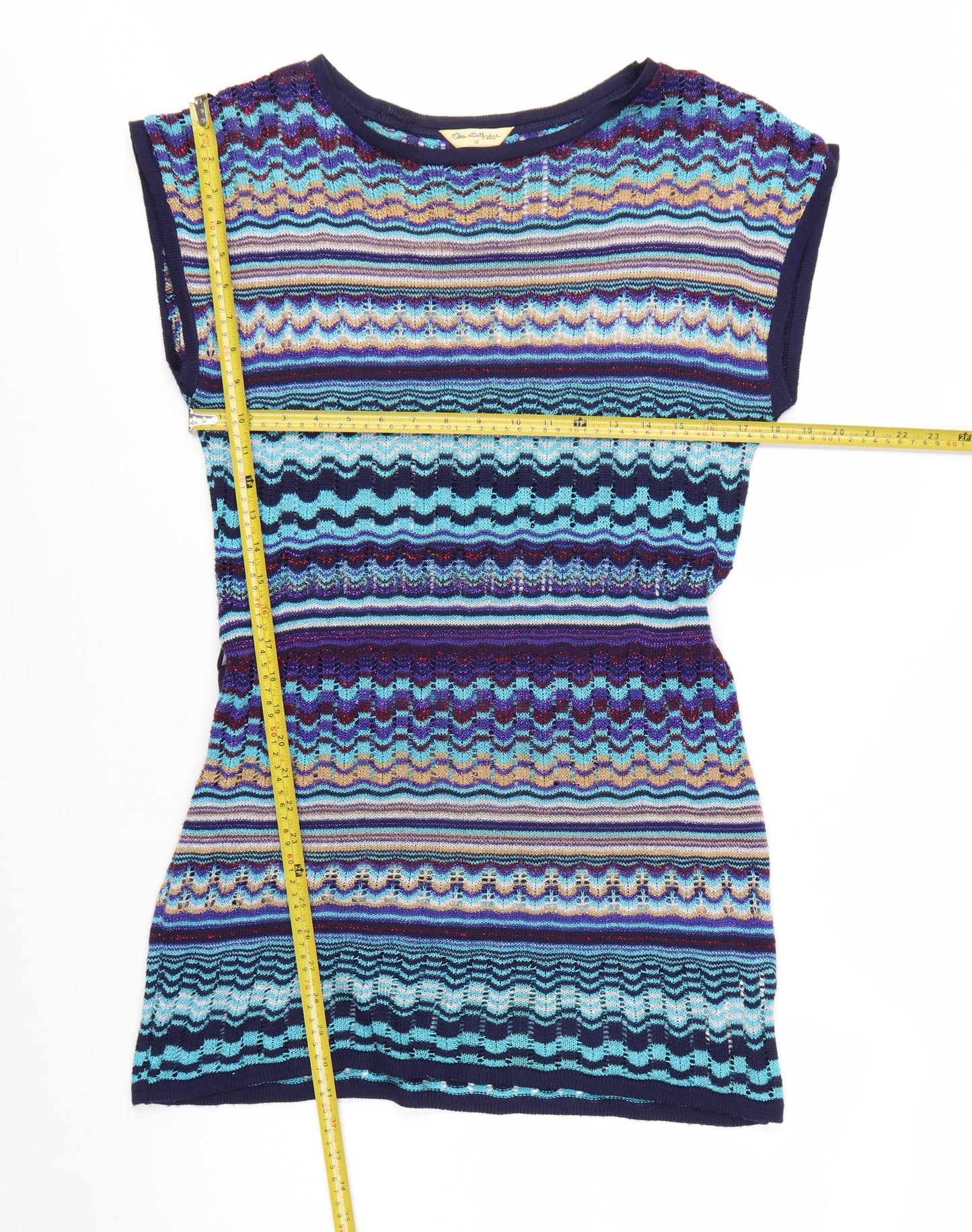 Miss Selfridge Women’s Multicoloured Knit Bodycon Short Dress Size 12
