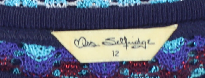 Miss Selfridge Women’s Multicoloured Knit Bodycon Short Dress Size 12