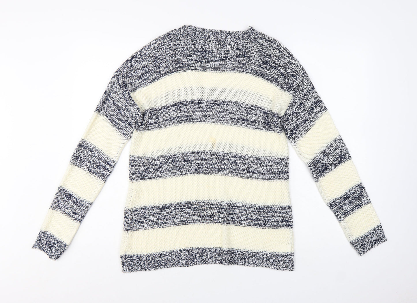 Elegant Collection Women’s Multicoloured Stripe Knit Jumper Size S