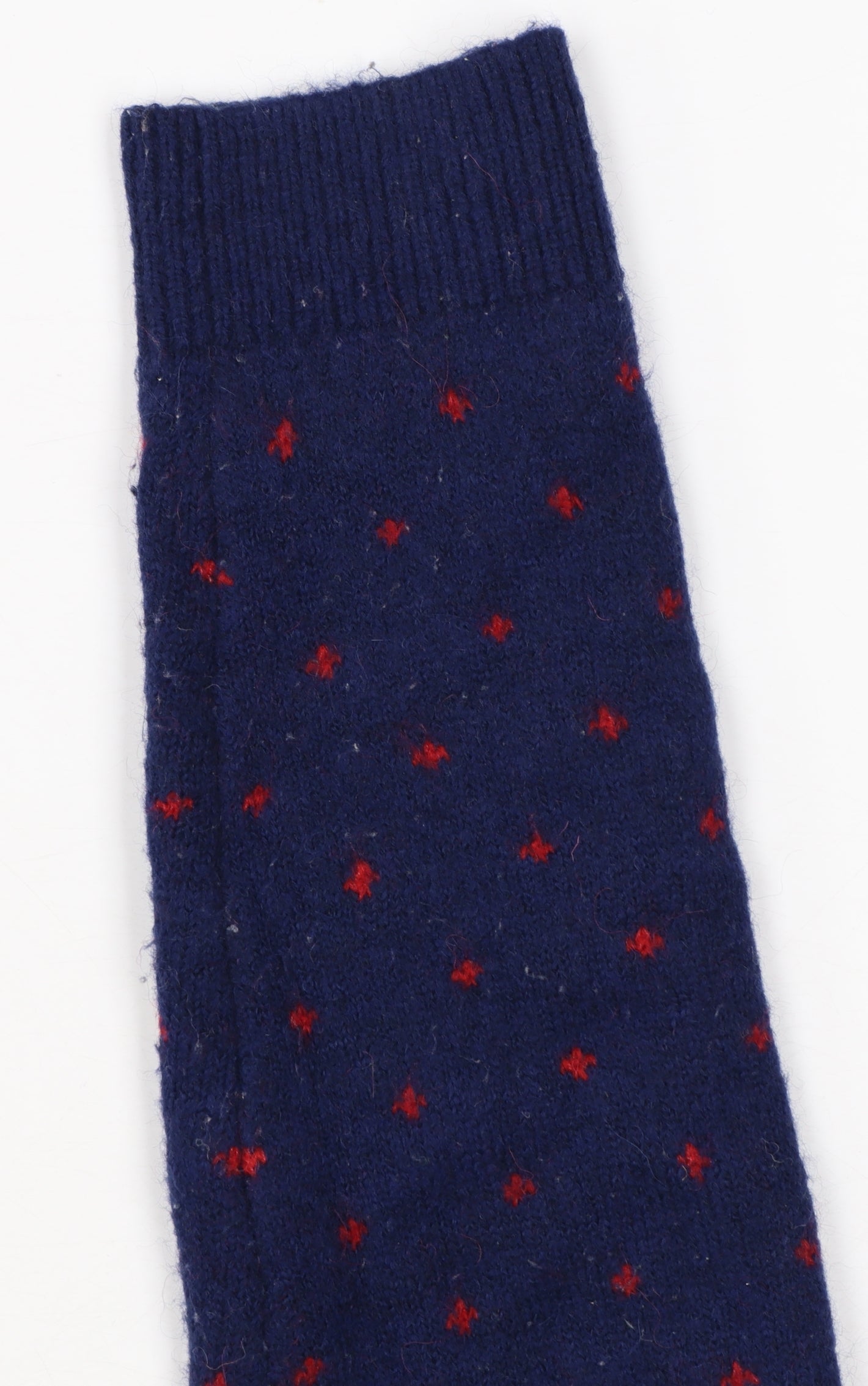 Uniqlo Women Blue Red Polka Dot Wool Alpaca Knit Jumper XL