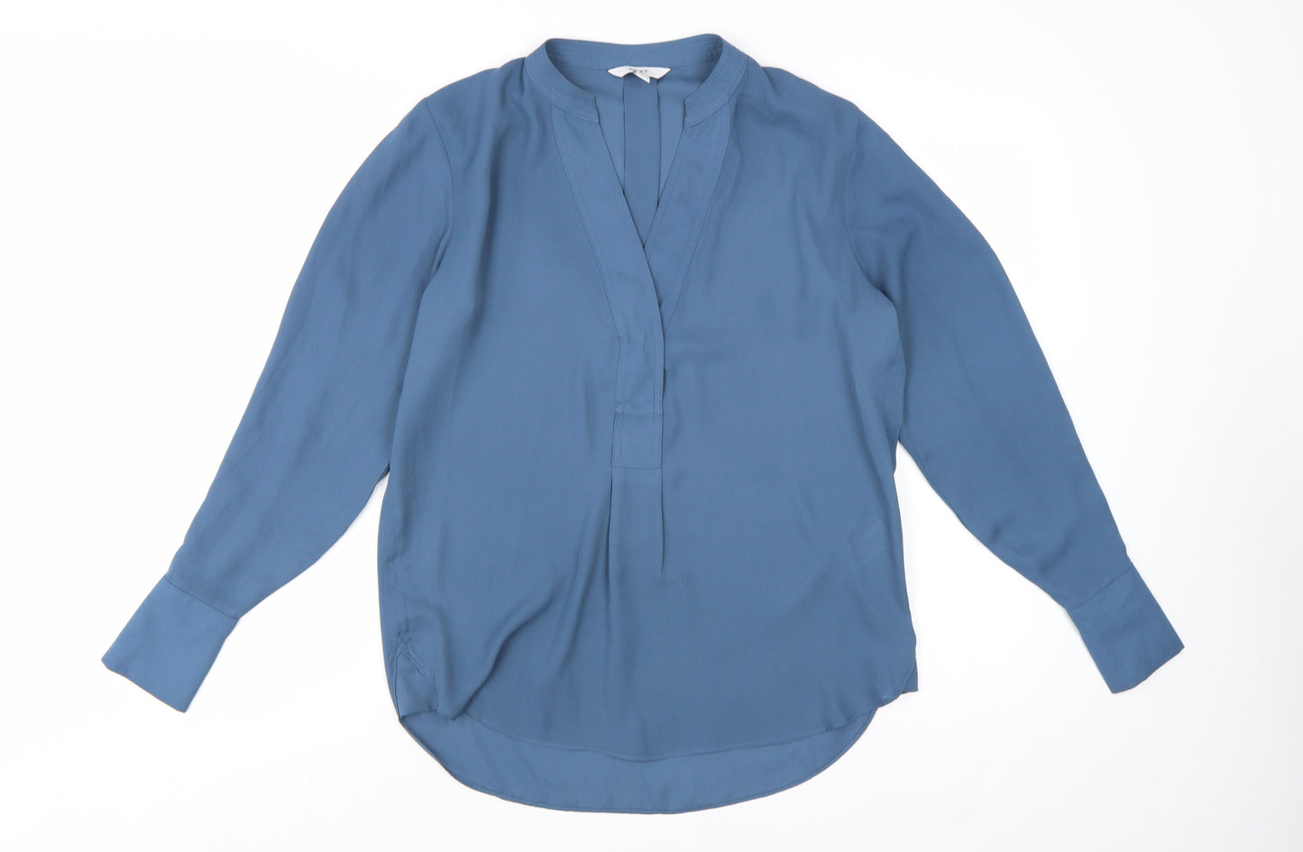 Next Women's Blue Long Sleeve V-Neck Blouse Size 8