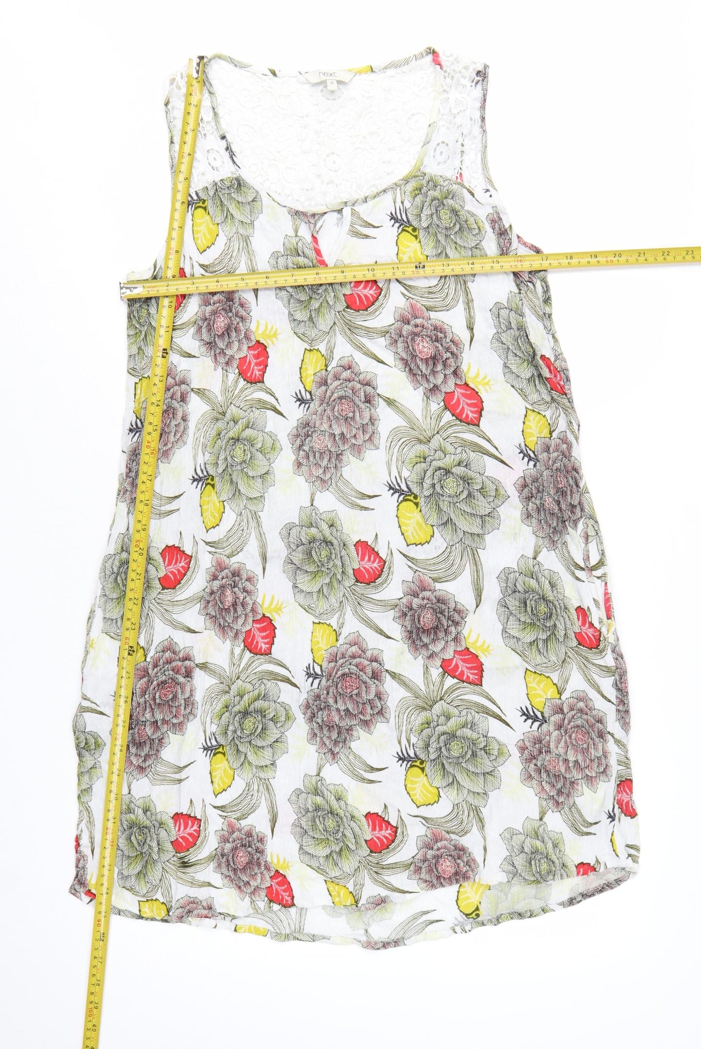 Next Women’s Multicoloured Floral Sleeveless Shift Dress Size 12