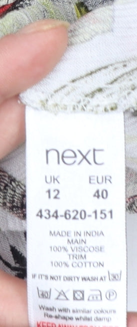 Next Women’s Multicoloured Floral Sleeveless Shift Dress Size 12
