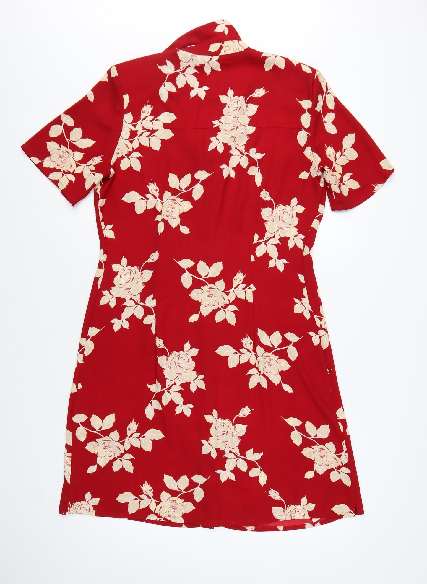 Marks and Spencer Women Red Floral Shirt Dress Size 14