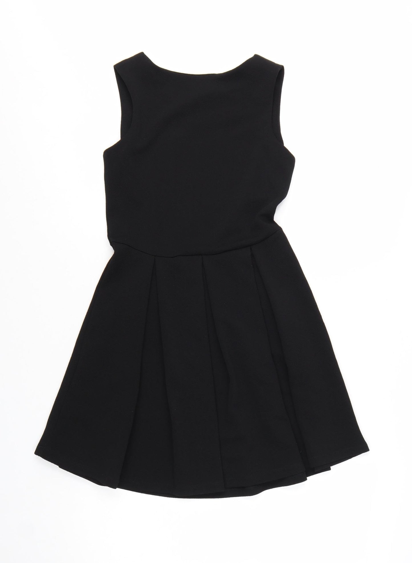 Inside Women Black Size S Beaded Fit & Flare Sleeveless Dress