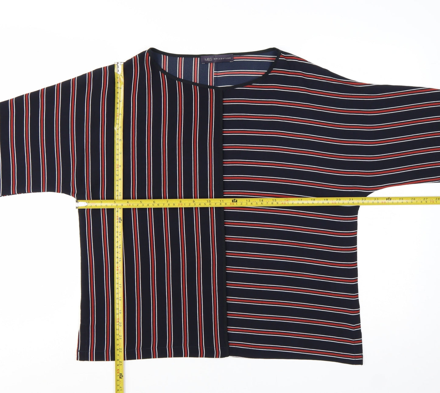 Marks and Spencer Women’s Blue Striped Kimono Blouse Size 12