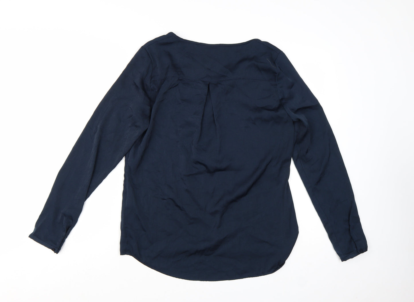 Vila Women Blue Polyester Long Sleeve Tunic Blouse M