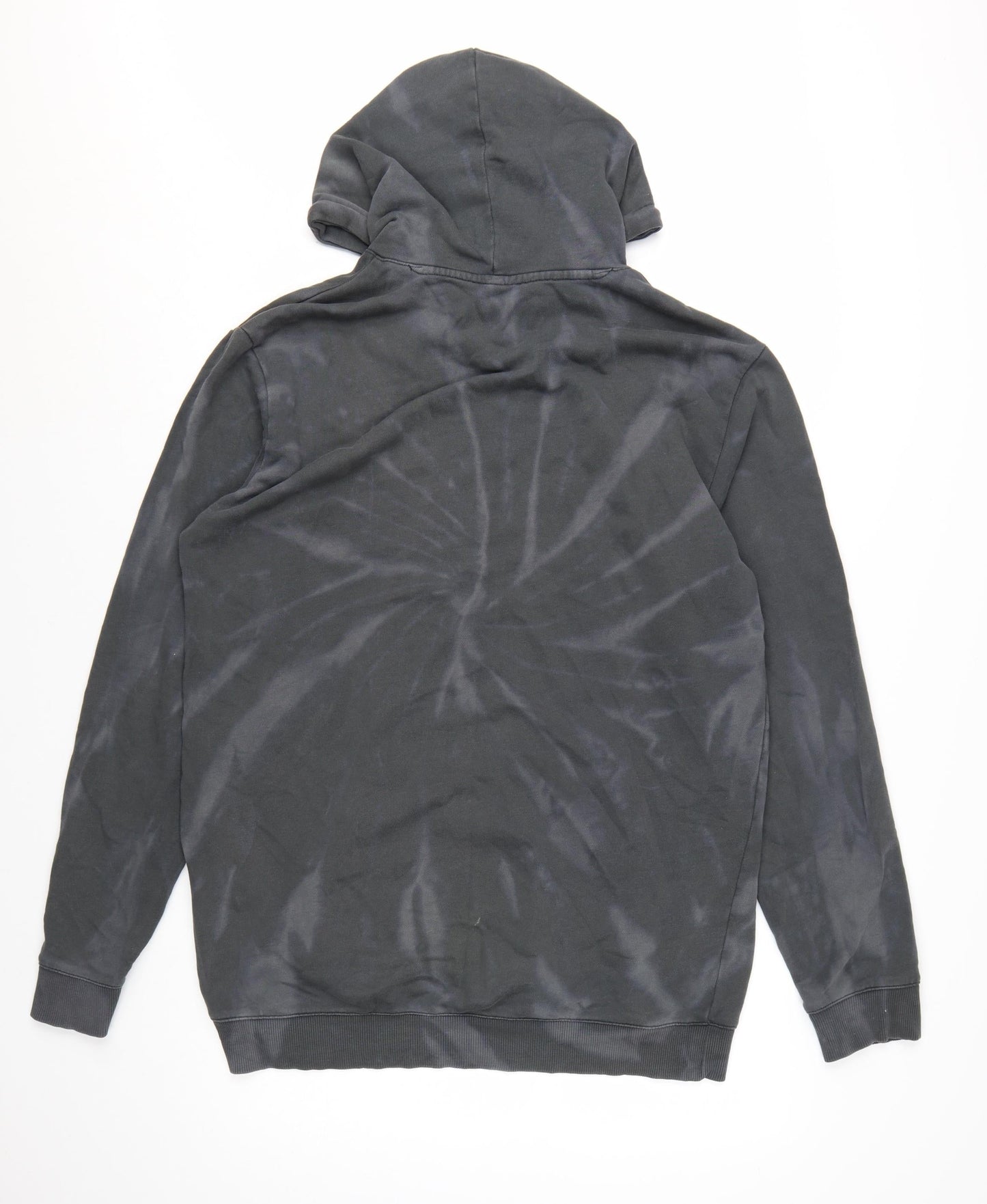 Reebok Men's Black Tie-Dye Pullover Hoodie Size L Sports Style