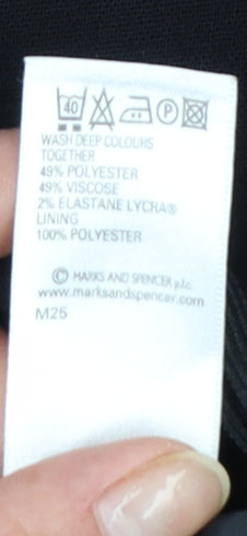 Marks and Spencer Women’s Black Midi A-Line Skirt Size 14