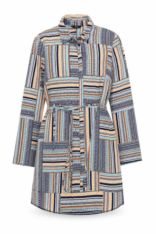 F&F Women’s Multicoloured Geometric Shirt Dress Size 12