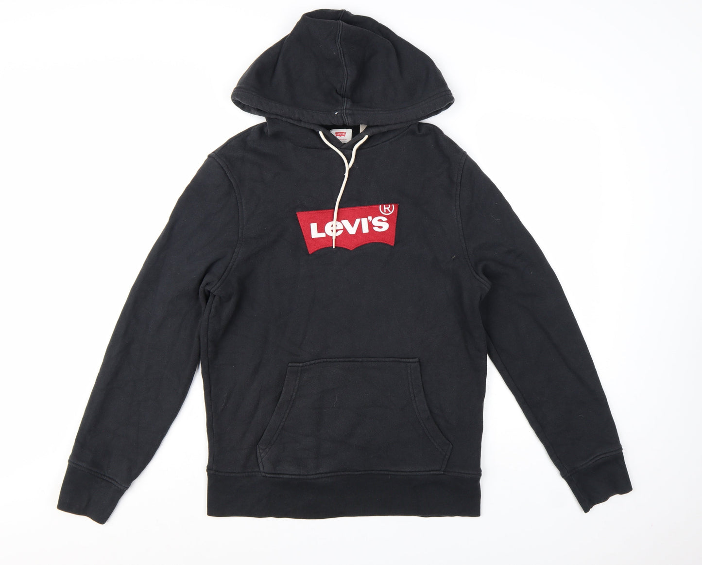 Levi's Men's Black Pullover Hoodie S Graphic Logo Fleece