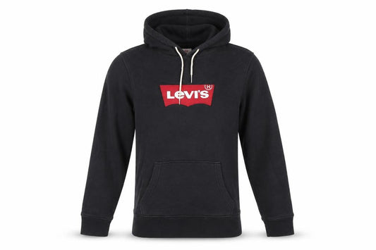 Levi's Men's Black Pullover Hoodie S Graphic Logo Fleece