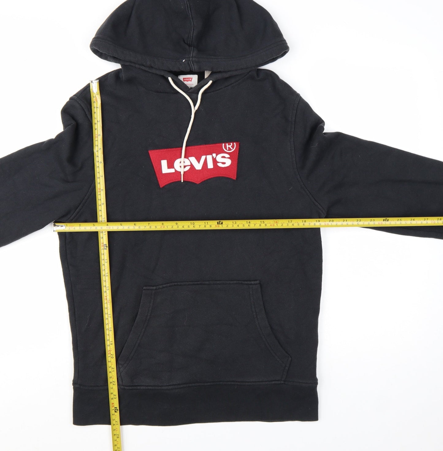 Levi's Men's Black Pullover Hoodie S Graphic Logo Fleece