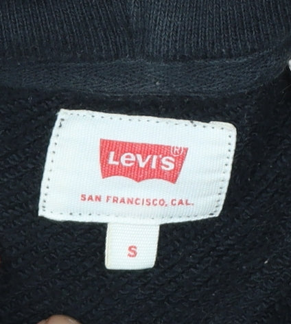 Levi's Men's Black Pullover Hoodie S Graphic Logo Fleece