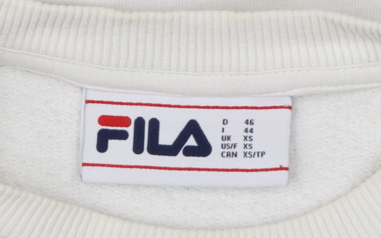 FILA Men's White XS Pullover Sweatshirt Logo Graphic